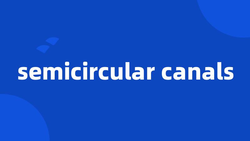 semicircular canals