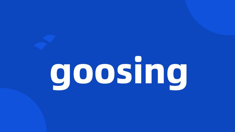 goosing