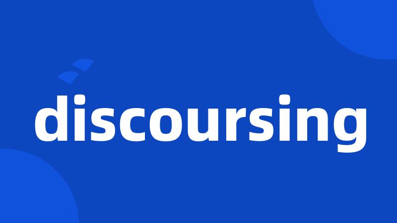 discoursing