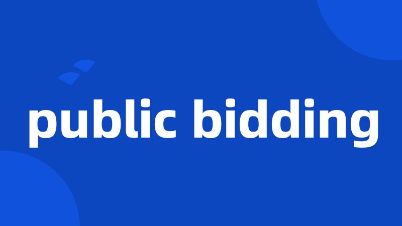 public bidding