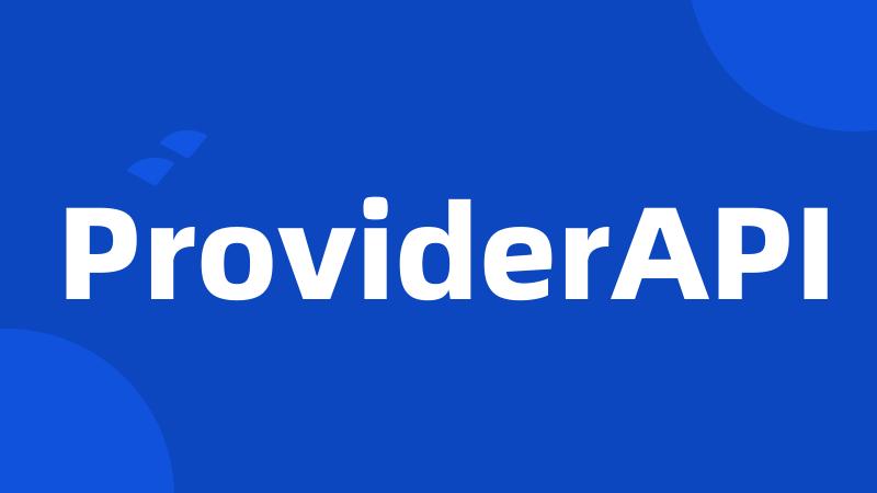 ProviderAPI