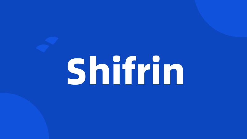 Shifrin