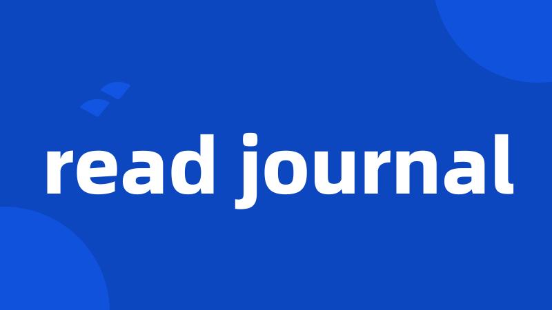 read journal