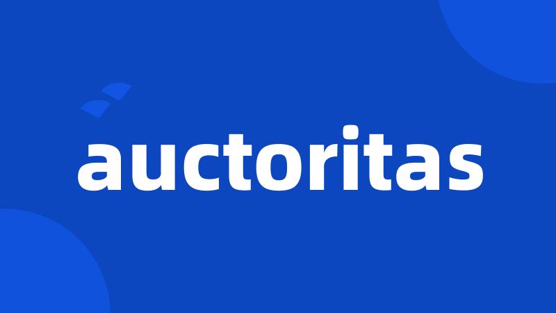 auctoritas