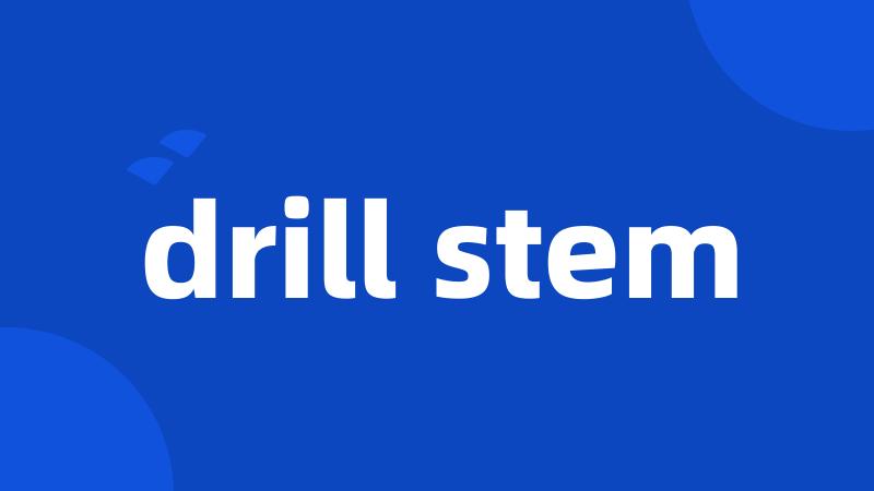 drill stem