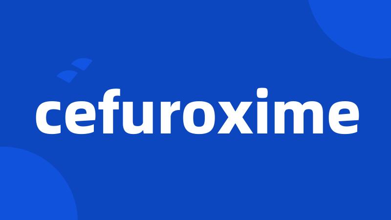 cefuroxime