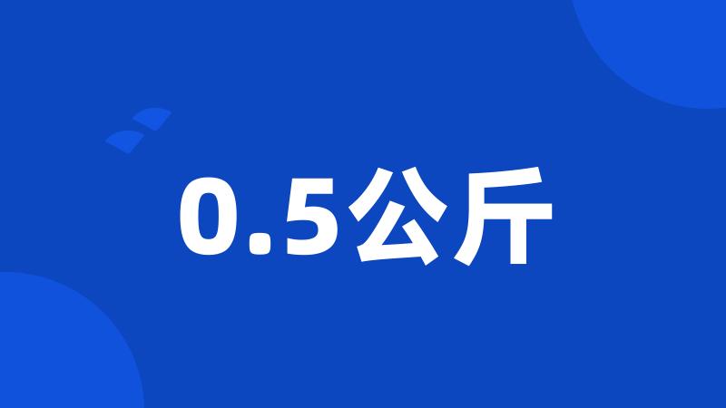 0.5公斤