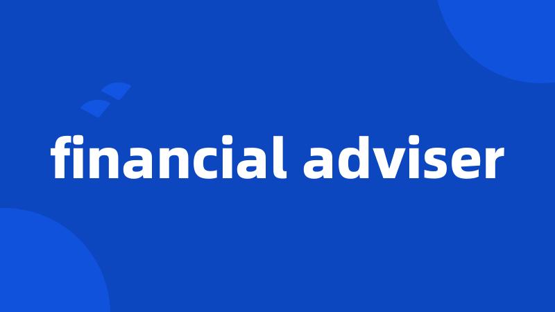 financial adviser