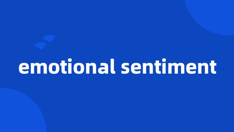 emotional sentiment