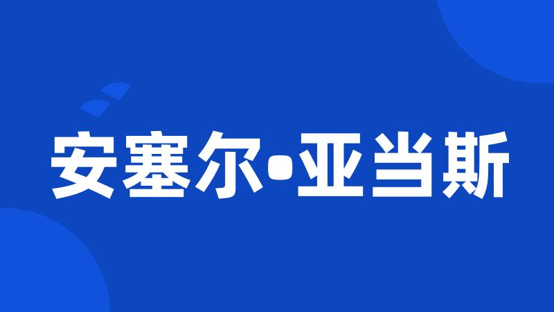 安塞尔•亚当斯