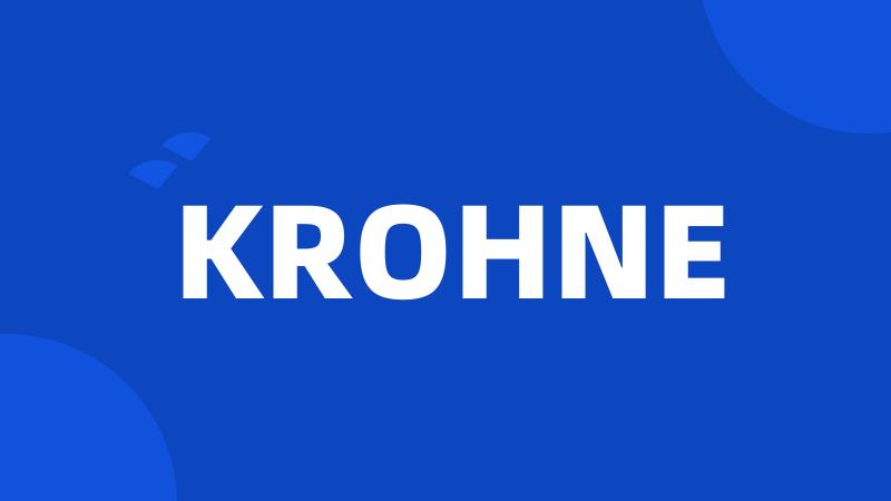 KROHNE