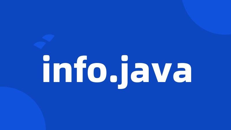 info.java