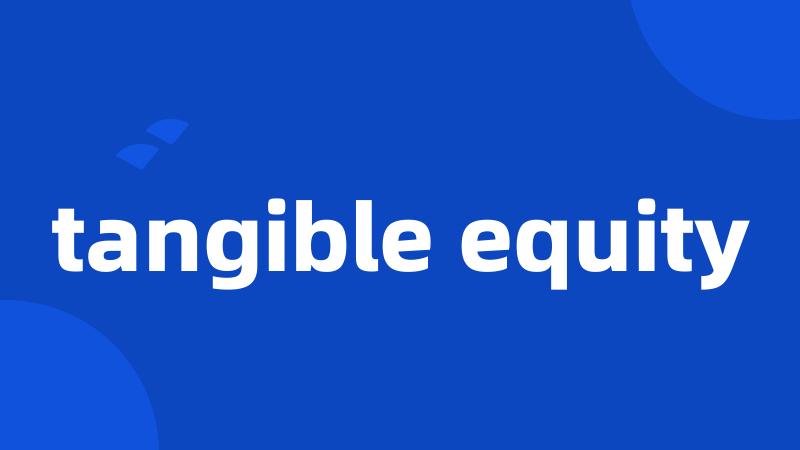 tangible equity