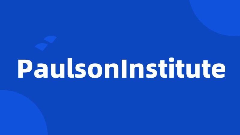 PaulsonInstitute