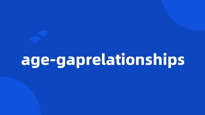 age-gaprelationships