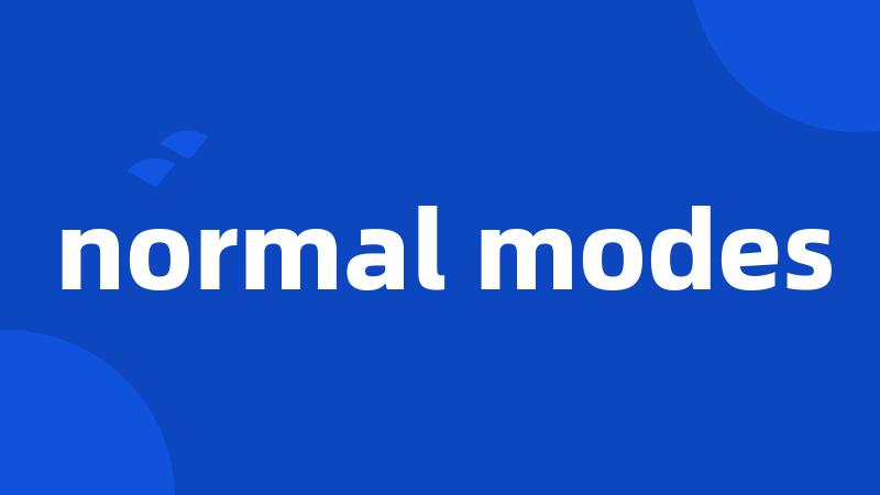 normal modes