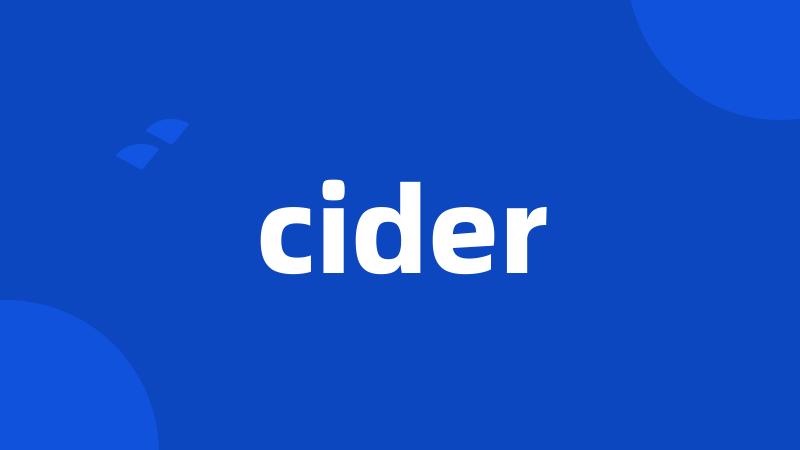 cider