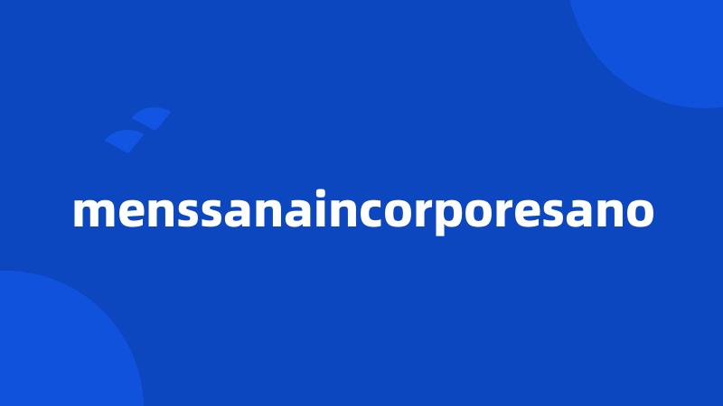 menssanaincorporesano