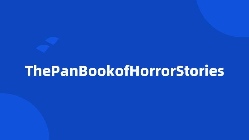 ThePanBookofHorrorStories