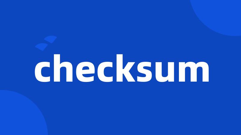 checksum