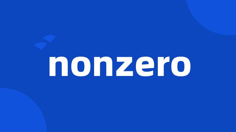 nonzero