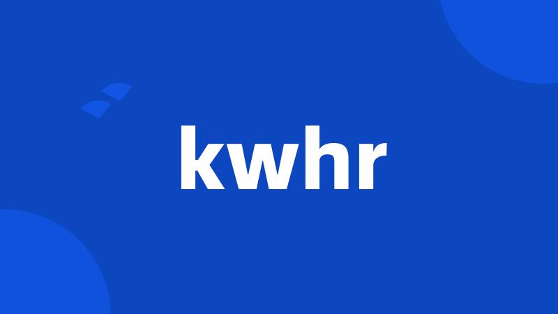 kwhr