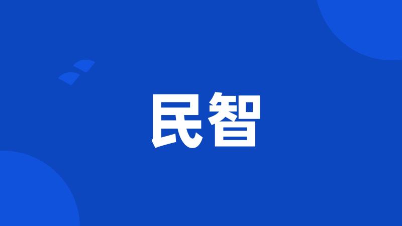 民智