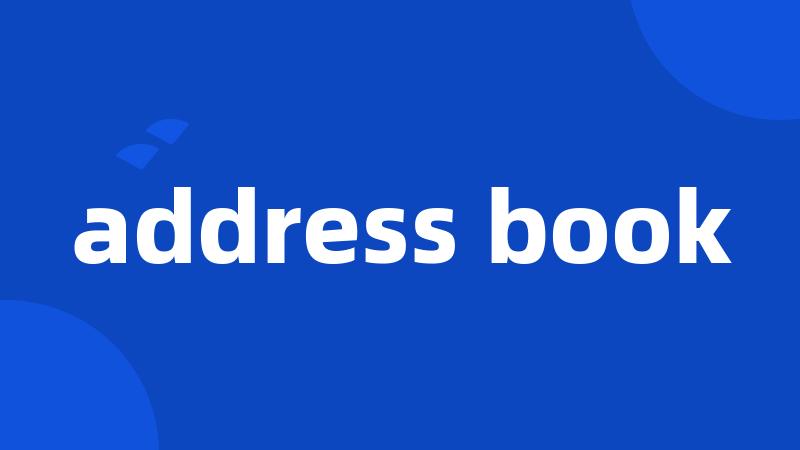 address book