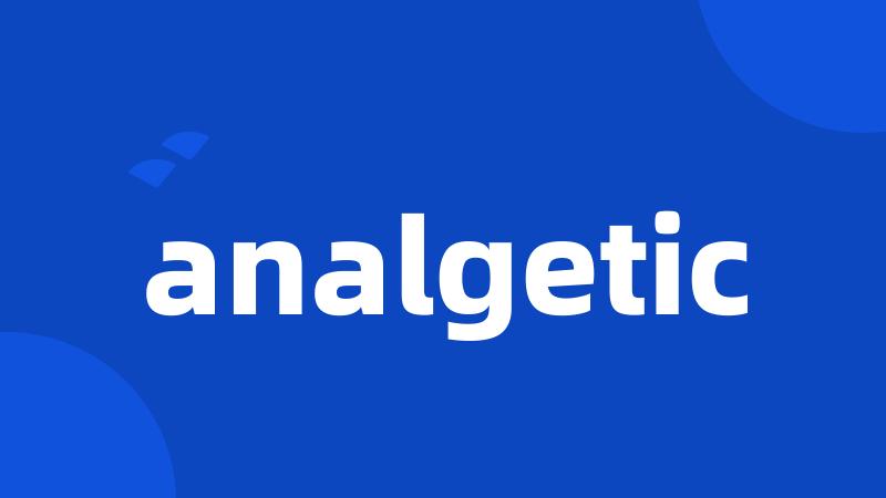 analgetic