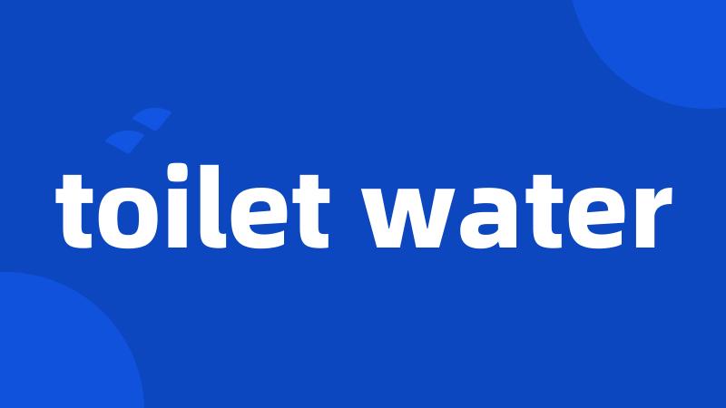 toilet water