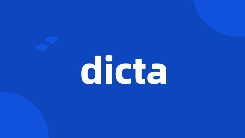 dicta