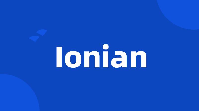 Ionian