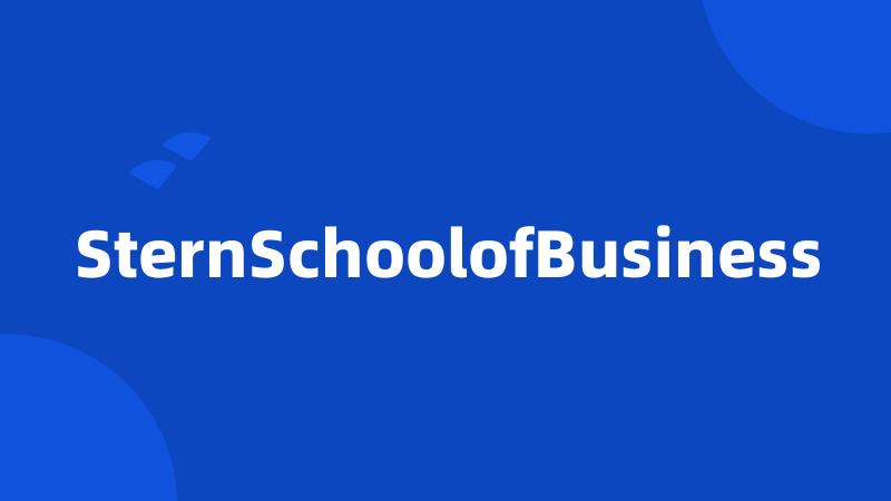 SternSchoolofBusiness