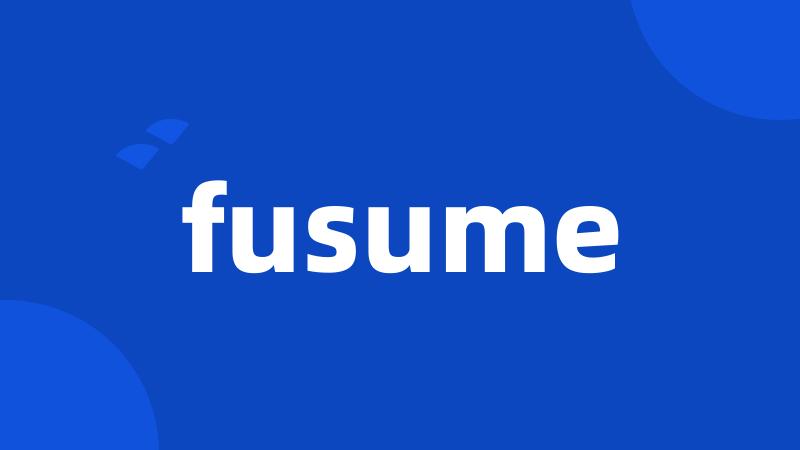 fusume