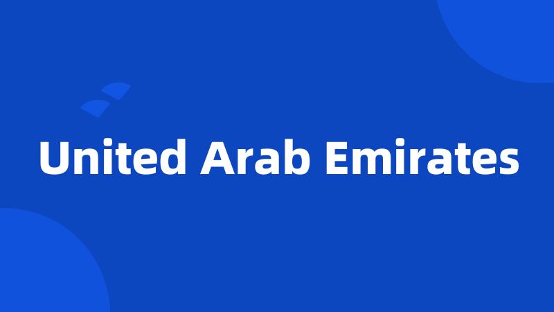 United Arab Emirates