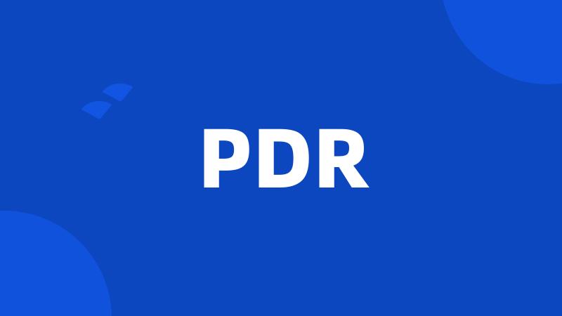 PDR