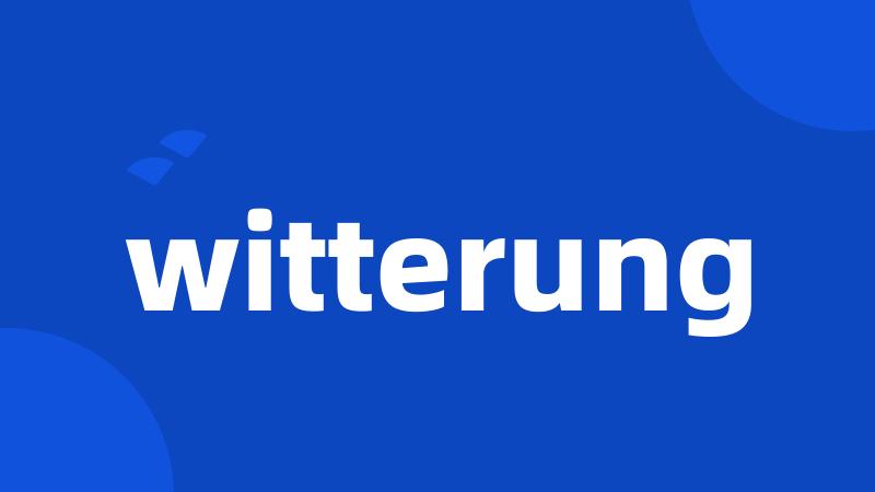 witterung