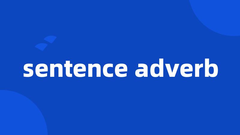 sentence adverb