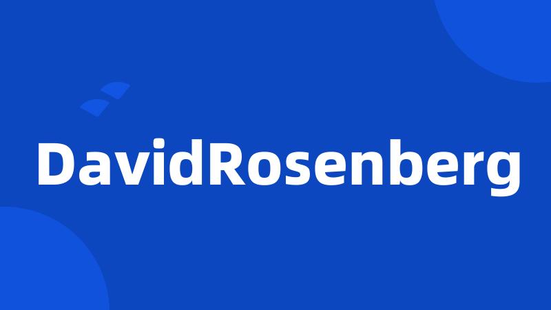 DavidRosenberg