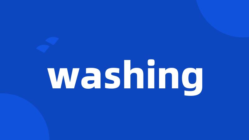 washing