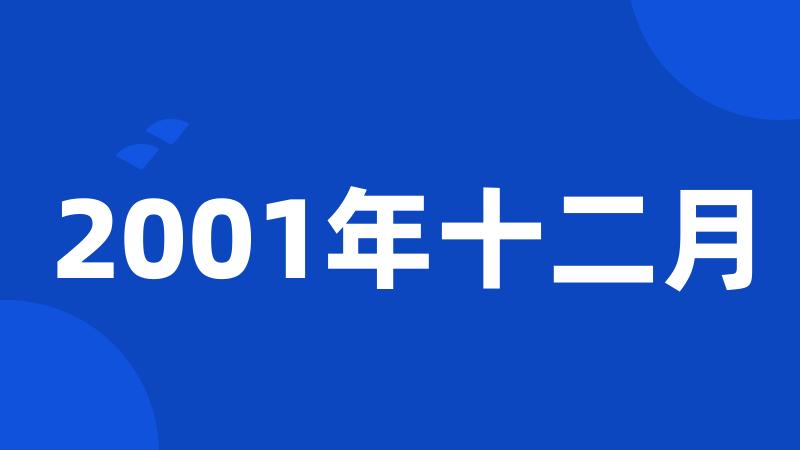 2001年十二月