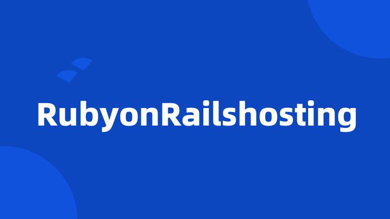 RubyonRailshosting