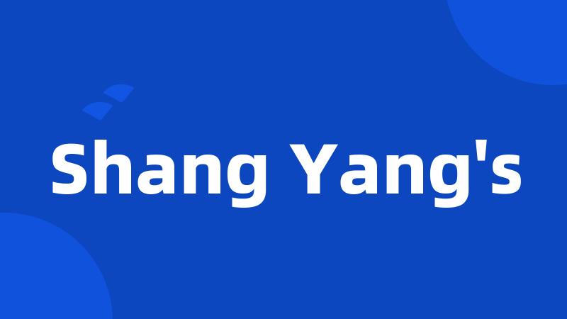 Shang Yang's