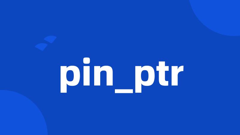 pin_ptr