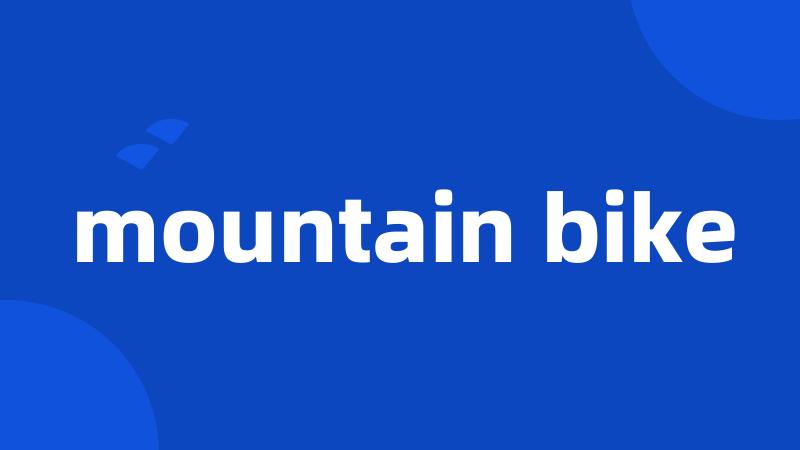 mountain bike