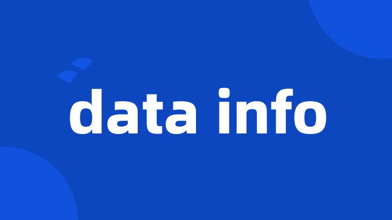 data info