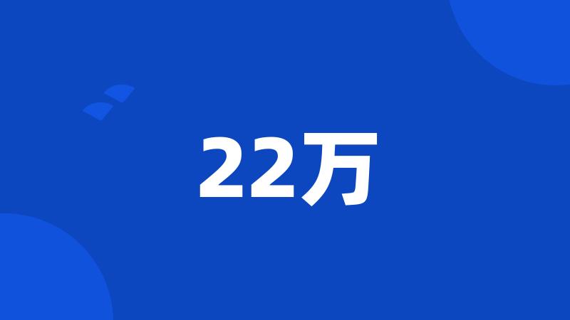 22万