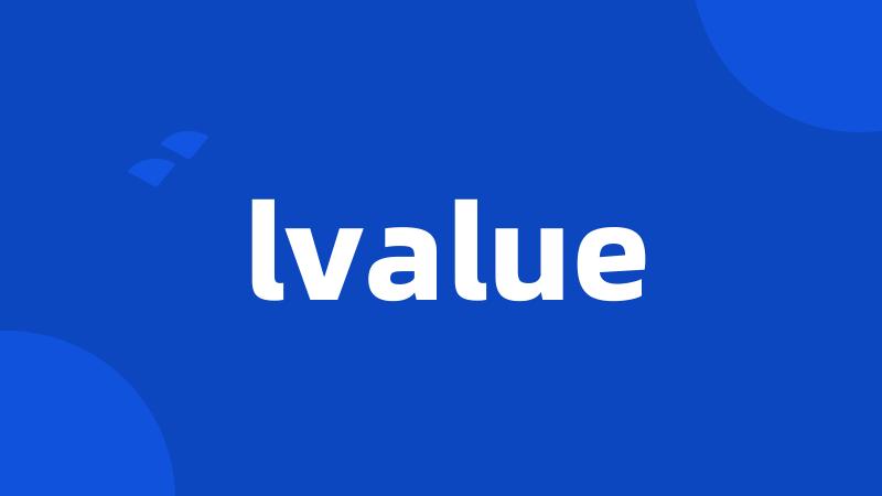 lvalue