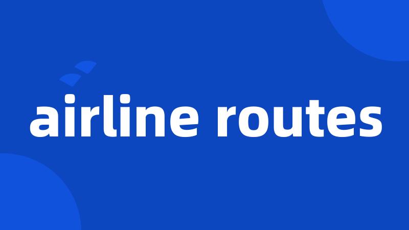 airline routes