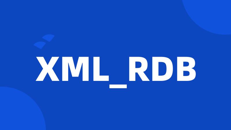 XML_RDB